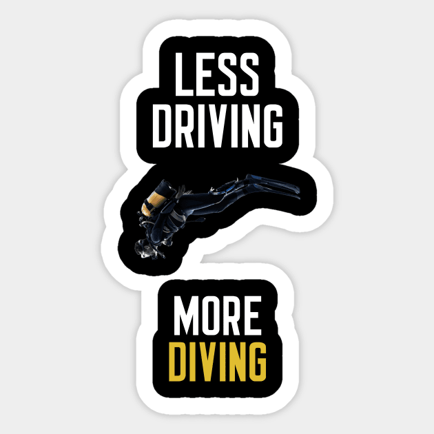 Less Driving More Diving Sticker by cleverth